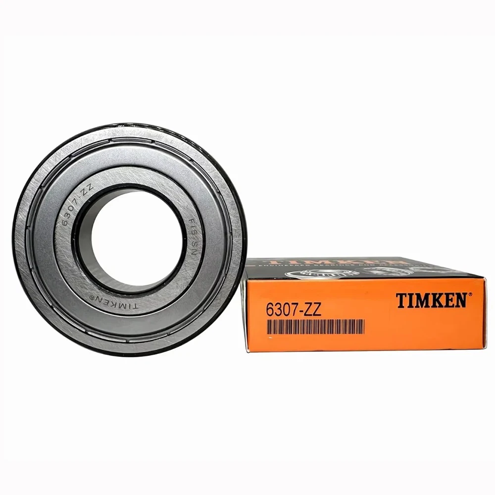 2PCS TIMKEN 6307-ZZ Deep Groove Ball Bearings 35x80x21mm Double Metal Shield Pre-Lubricated Stable High Speed Bearing