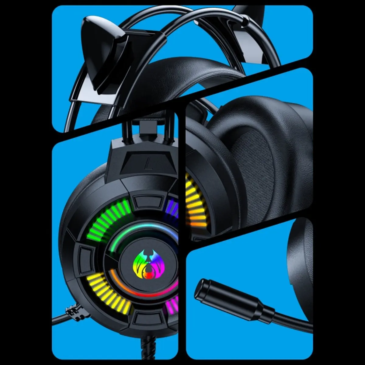 

Игровая гарнитура RISE 7.1 с объемным стереозвуком и глубокими басами, RGB-подсветкой, активным шумоподавлением и микрофоном