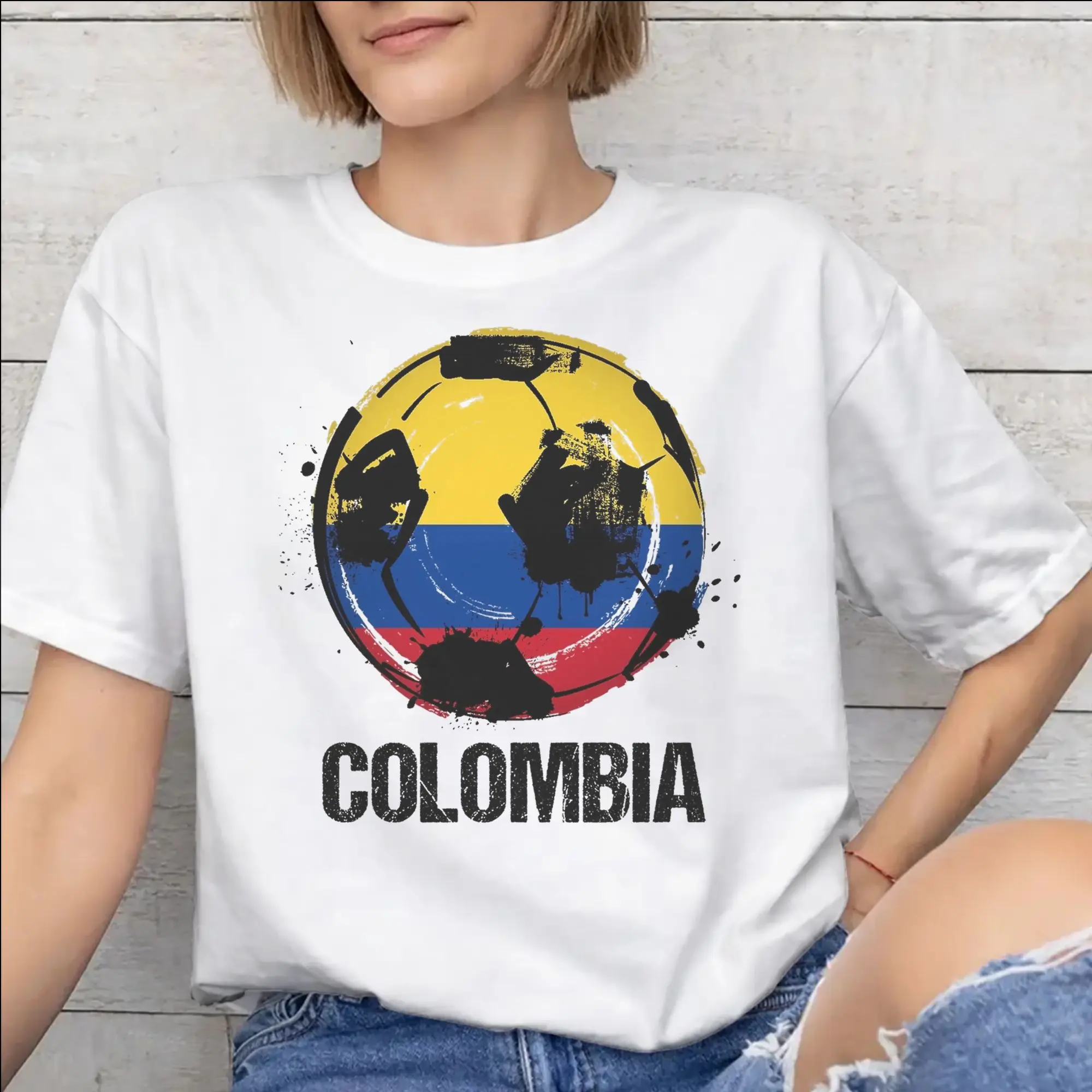 Colombia Flag Printed T Shirt Men Women  Cotton  Tee Shirt Clothing