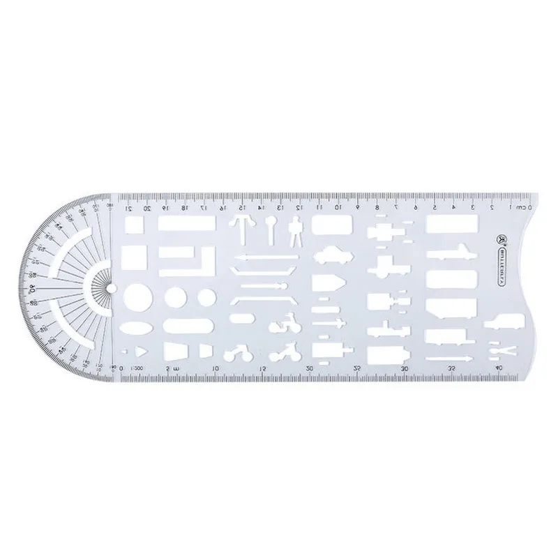 

2PCS Drawing Scale Template Ruler For Students