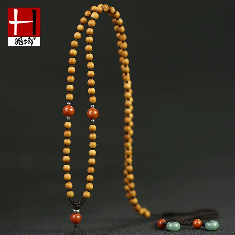 collier-artisanal-en-bambou-avec-nœuds-cordon-en-agate-rouge-du-sud-pendentif-boucle-de-la-paix-accessoires-de-mode-unisexe