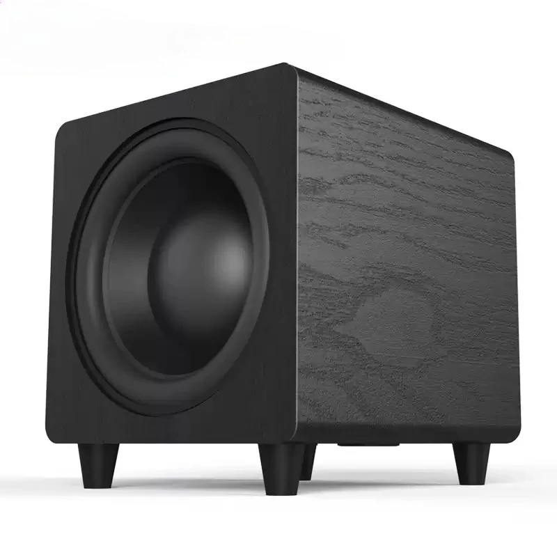Wooden 300-watt Active Subwoofer, 10-inch Subwoofer Speaker, Home Theater Heavy Subwoofer Speaker