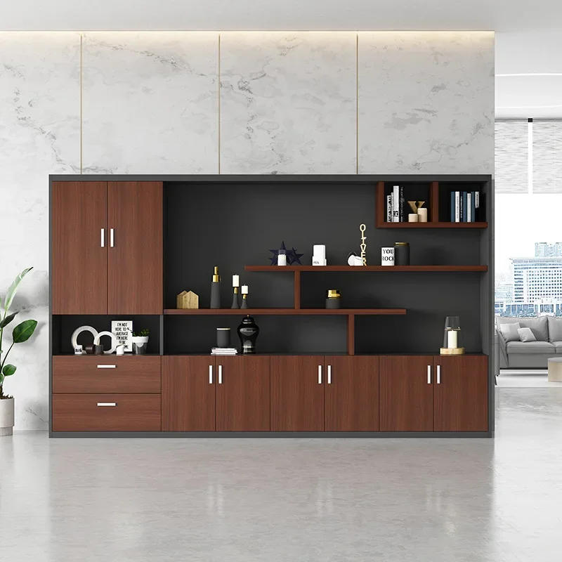 خزانة ملفات مكتب بوس ممتازة، خزانة كتب، خزانة خلفية، خزانة ملفات بيانات خشبية، خزانة عرض الملفات #1