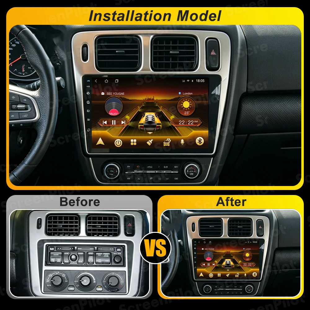For Mitsubishi Pajero IO Pinin 1998-2007 Android 16 Car Radio 2 Din Multimedia Video Player Carplay Bluetooth 8 Core Wifi 5G DSP