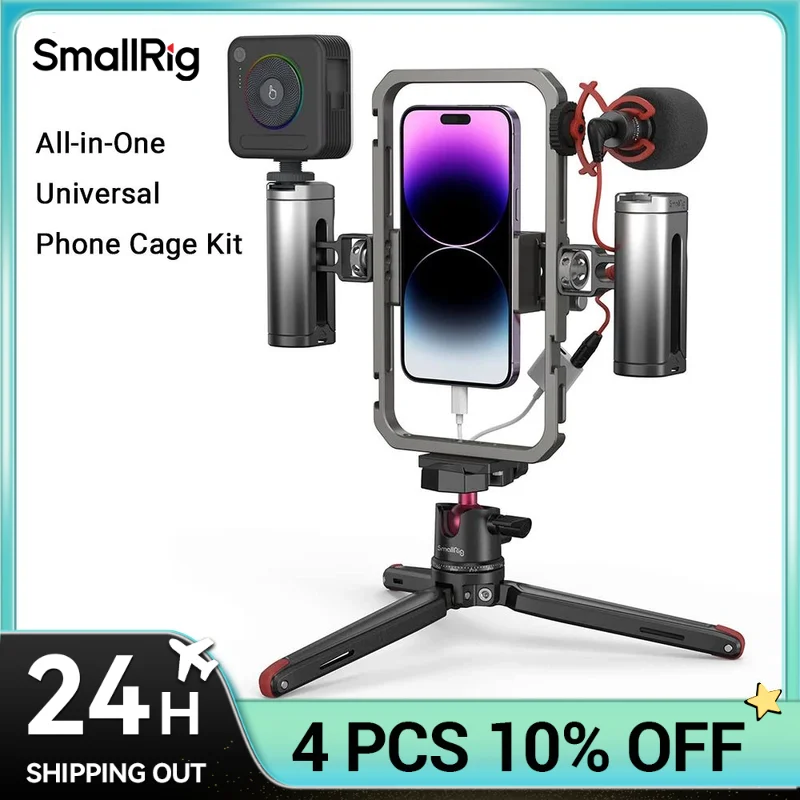 SmallRig All-in-One Video Kit Ultra /Pro/Basic/ Classic Kit for Phone Photography Universal Phone Cage Kit for iPhone 16 Pro/Max