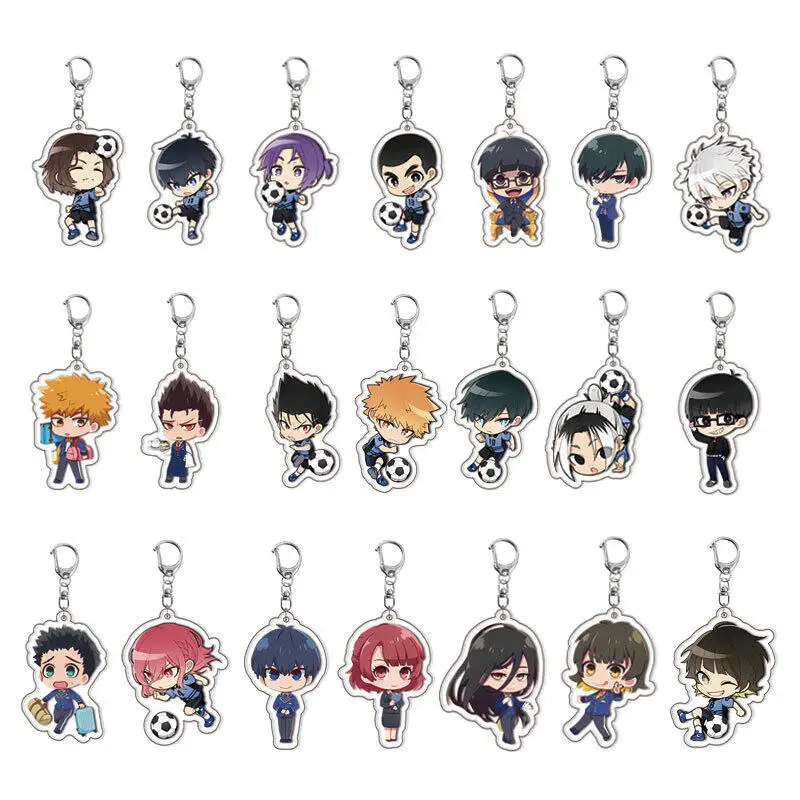 

Аниме Blue Lock персонаж серии Isagi Yoichi Meguru Kunigami металлическая цепочка акриловый брелок для ключей сумка кулон изысканный подарок 6 см