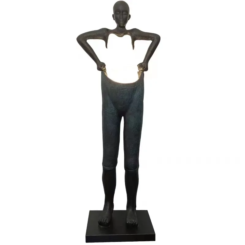 Modern art sculpture portrait pants window floor-to-ceiling ornament living room hotel exhibition hall