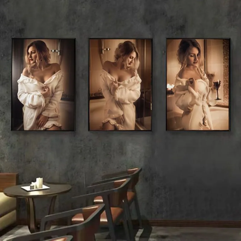 Bath Center Girl Painting Beauty Private Room Decoration Painting Club Mural Painting Bar Hotel Bathroom Hanging Painting
