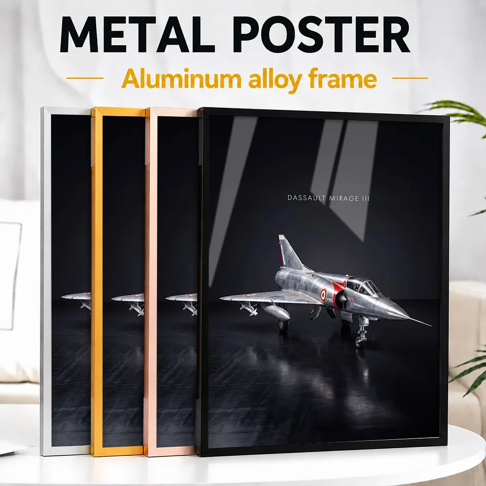 Dassault Mirage III Fighter Jet Framed Metal Poster Personalized Flight Tribute Wall Art Perfect Within Office As Pilot Gift