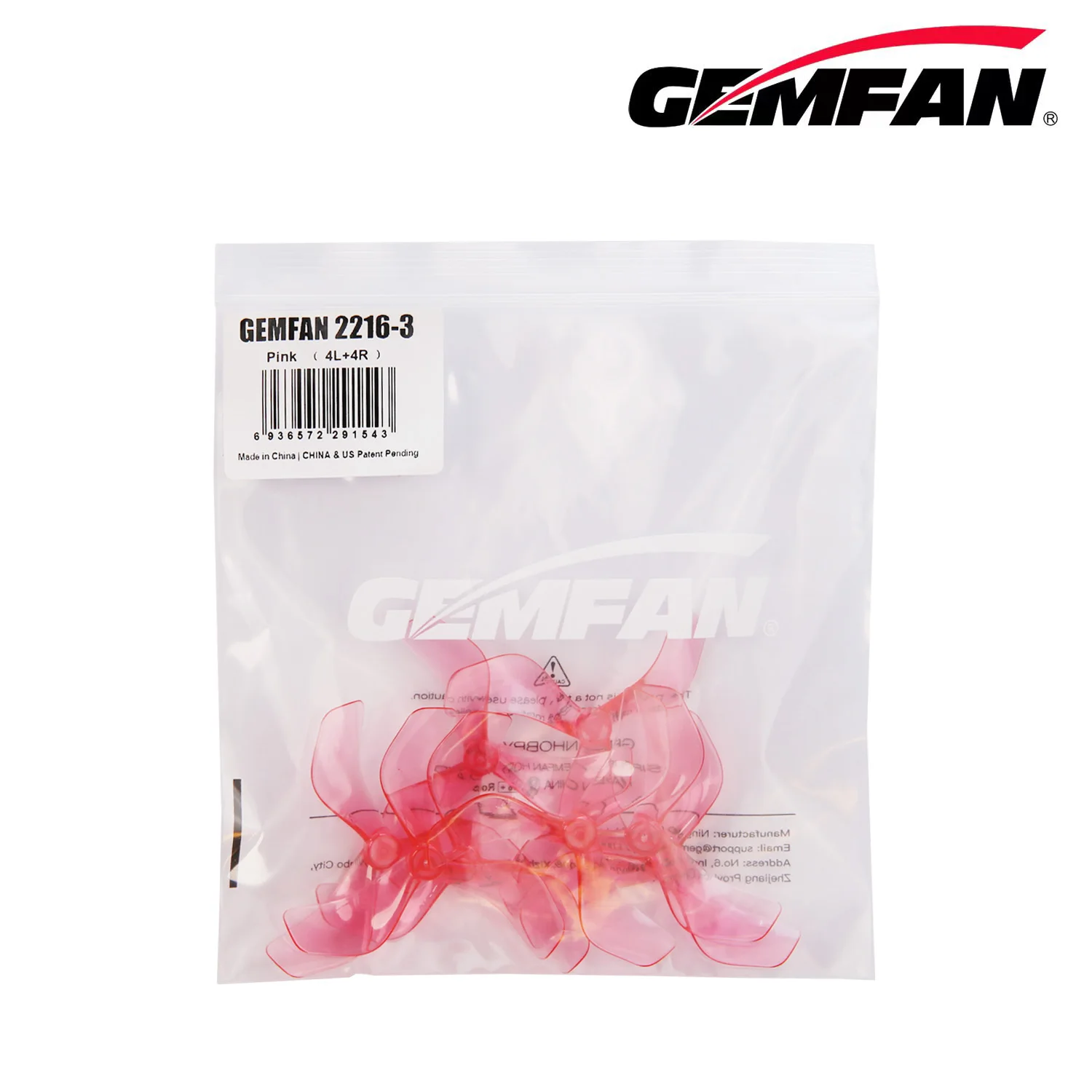 Gemfan 2216 3-Blade Propeller (4CW+4CCW) Designed for DJI O3/O4 Air Unit Extended Flying Times