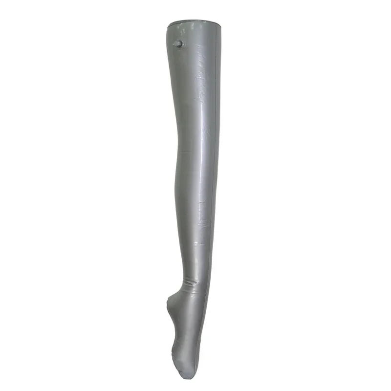 

1PCS 87CM Woman Leg PVC Inflatable Mannequin Silver Dummy Torso Model Foot Mold For Display Stockings Socks Display Supplies