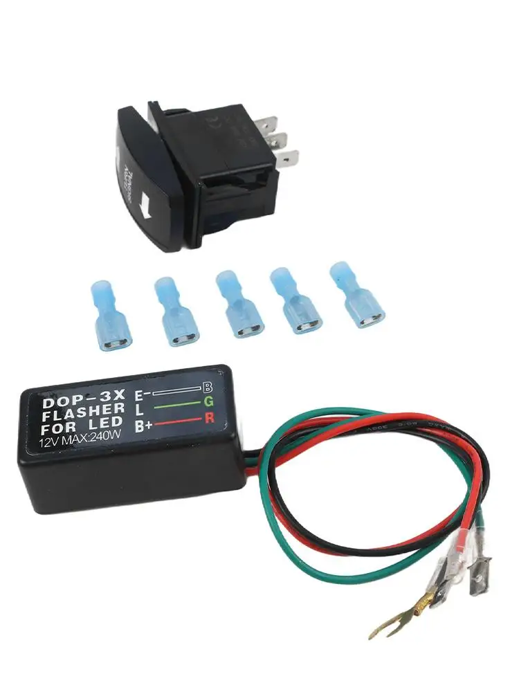 As Shown In The Figure for atv Turn Signal Kit 3-Wire Hookup System Compact Dashboard Design Enhanced Visibility Indicators