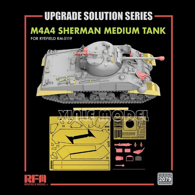 Ryefield model RM-2079 1/35 M4A4 Sherman Medium Tank Upgrade Solution Series for RM-5119