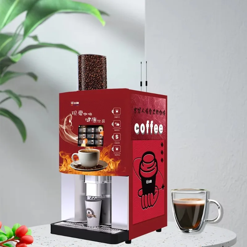 2025 Smart Tabletop Fully Automatic Fresh Ground Bean to Cup Coffee Vending Machine