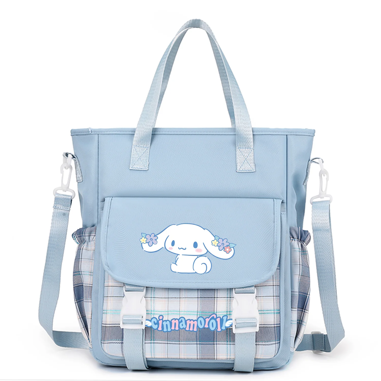 Cinnamoroll Girls Student Messenger Bag Casual Satchel Ladies Handbags Shoulder Bag Pouch Sweet Canvas Cross School Bags Purses