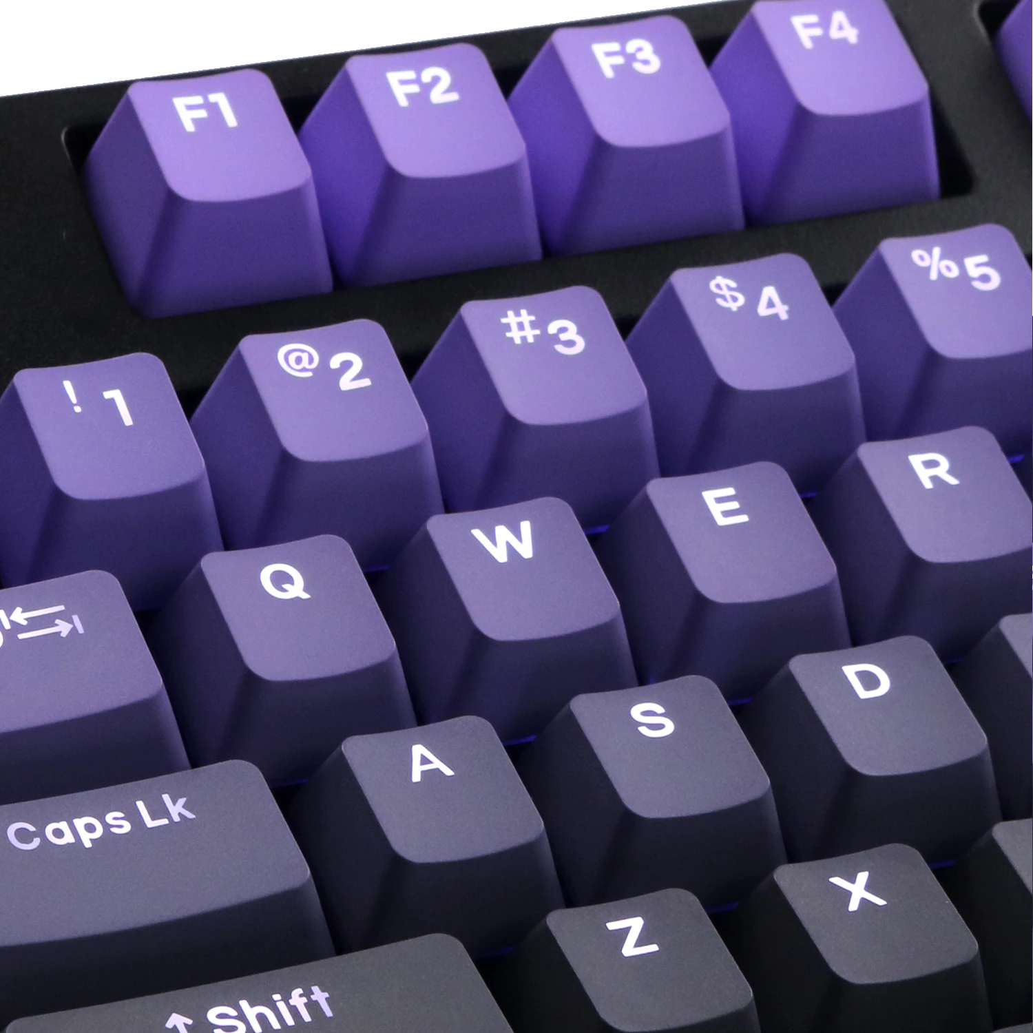 【Skyline】 pbt word trasparente viola donglai OEM key cap 87 104 108mx1.0 6.0 8.0 tastiera meccanica