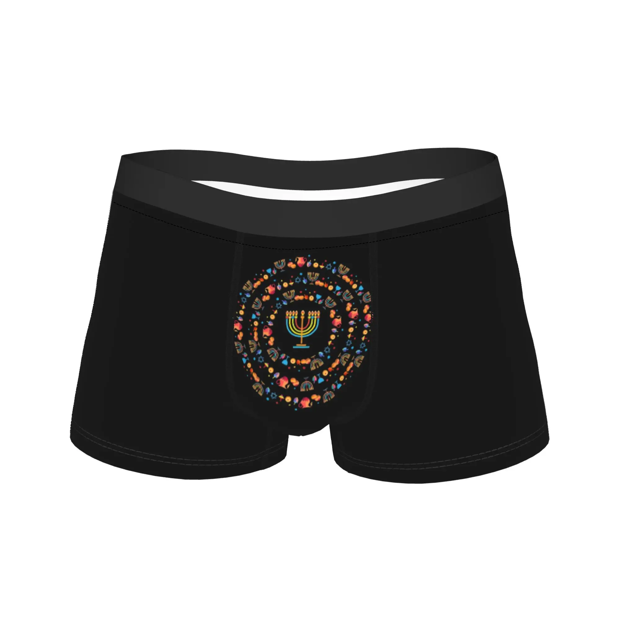 Humor Boxer Happy Hanukkah Menorah Jewish Shorts Panties Briefs Men Underwear  Soft Underpants for Male Plus Size