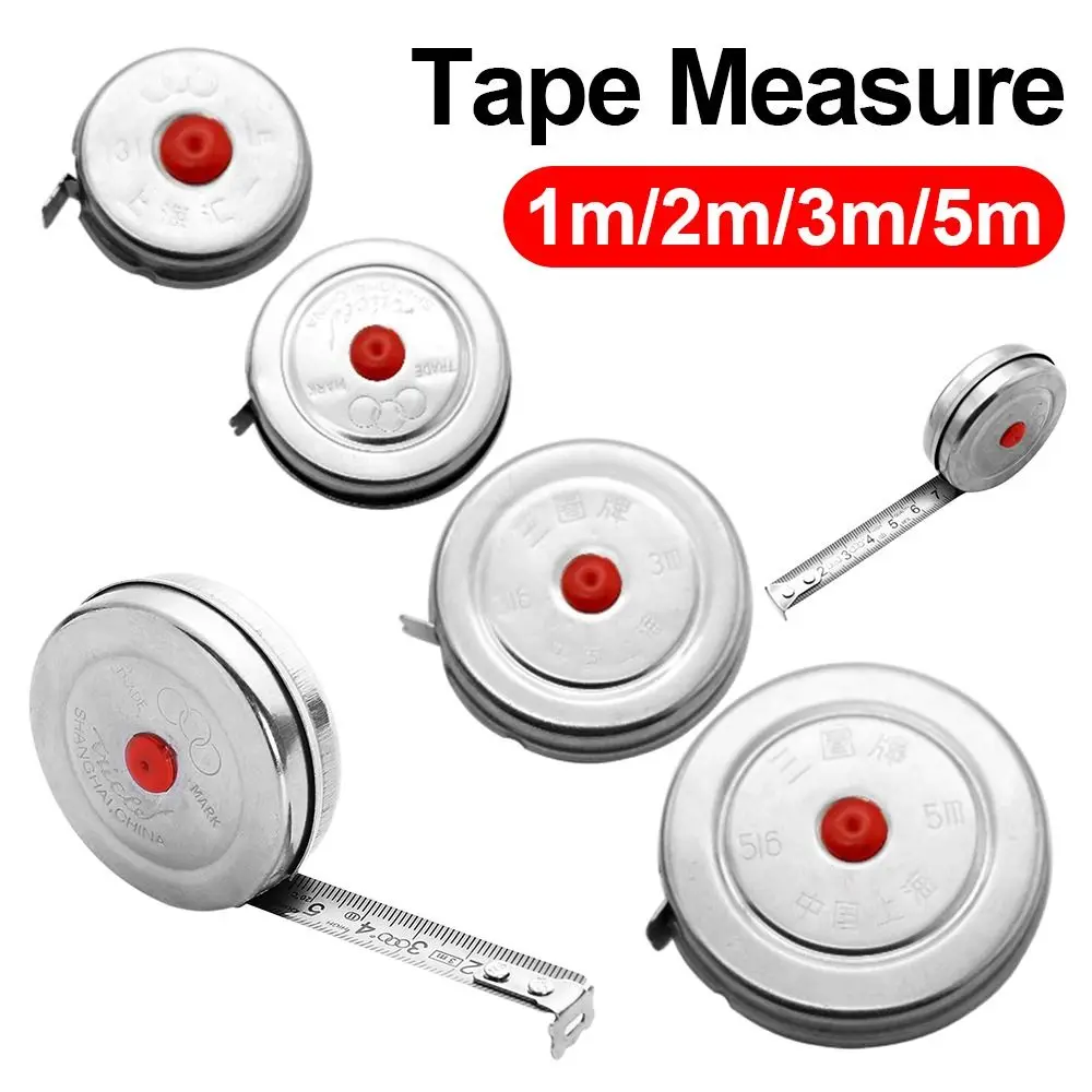 Mini Retractable Tape Measuring Tool Stainless Steel for Home Factory Office 1m 2m 3m 5m Woodworking Tape Measure