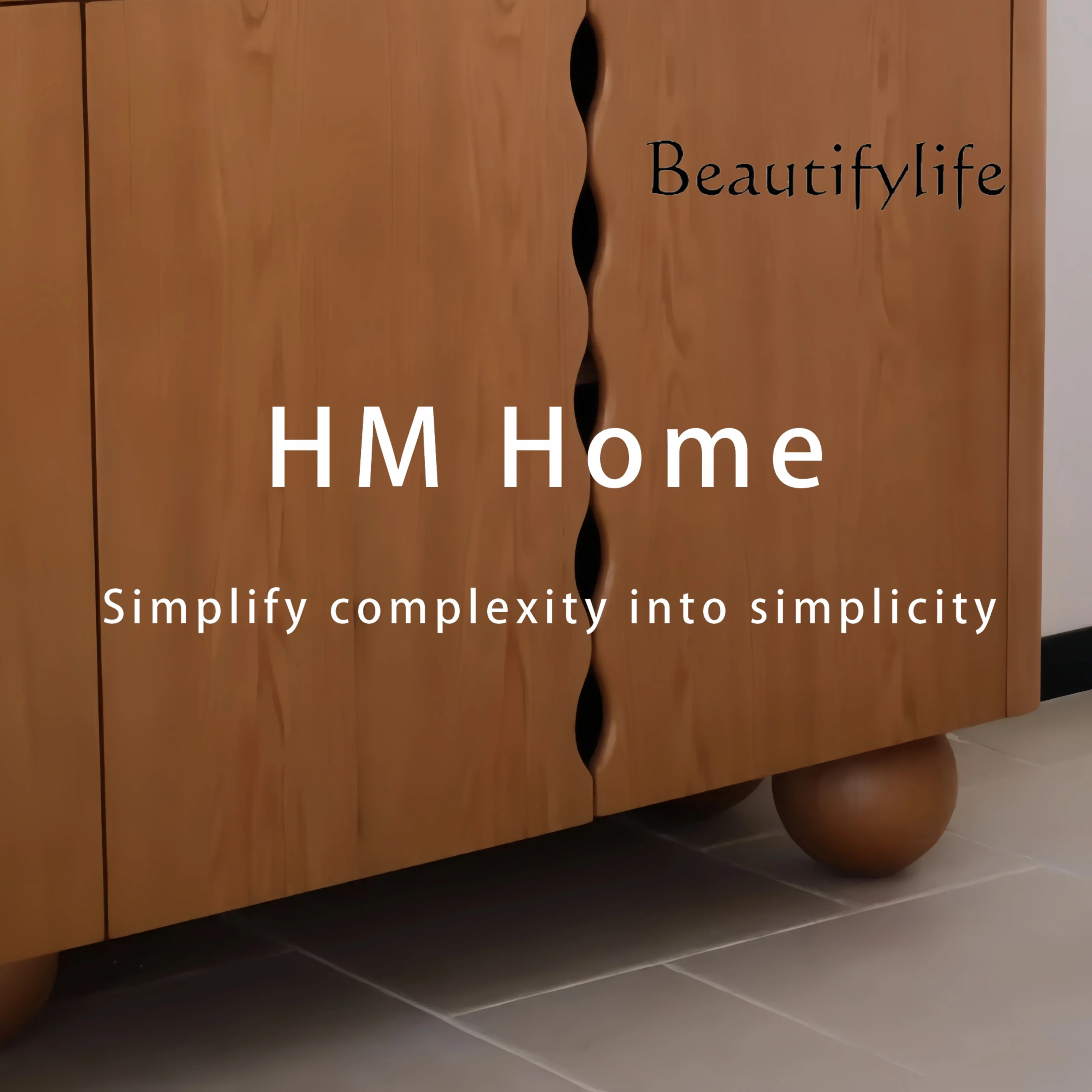 BX Medieval Style Solid Wood Marble Dining Side Cabinet Creative Art Entrance Cabinet Household Living Room Locker