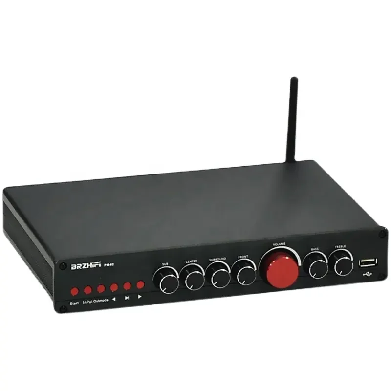 

BRZHIFI PM-02 аудиоусилитель высокой мощности 5,1-канальный домашний кинотеатр TPA3116 DSP LDAC BT5.0 сабвуфер 100 Вт усилитель стерео усилитель