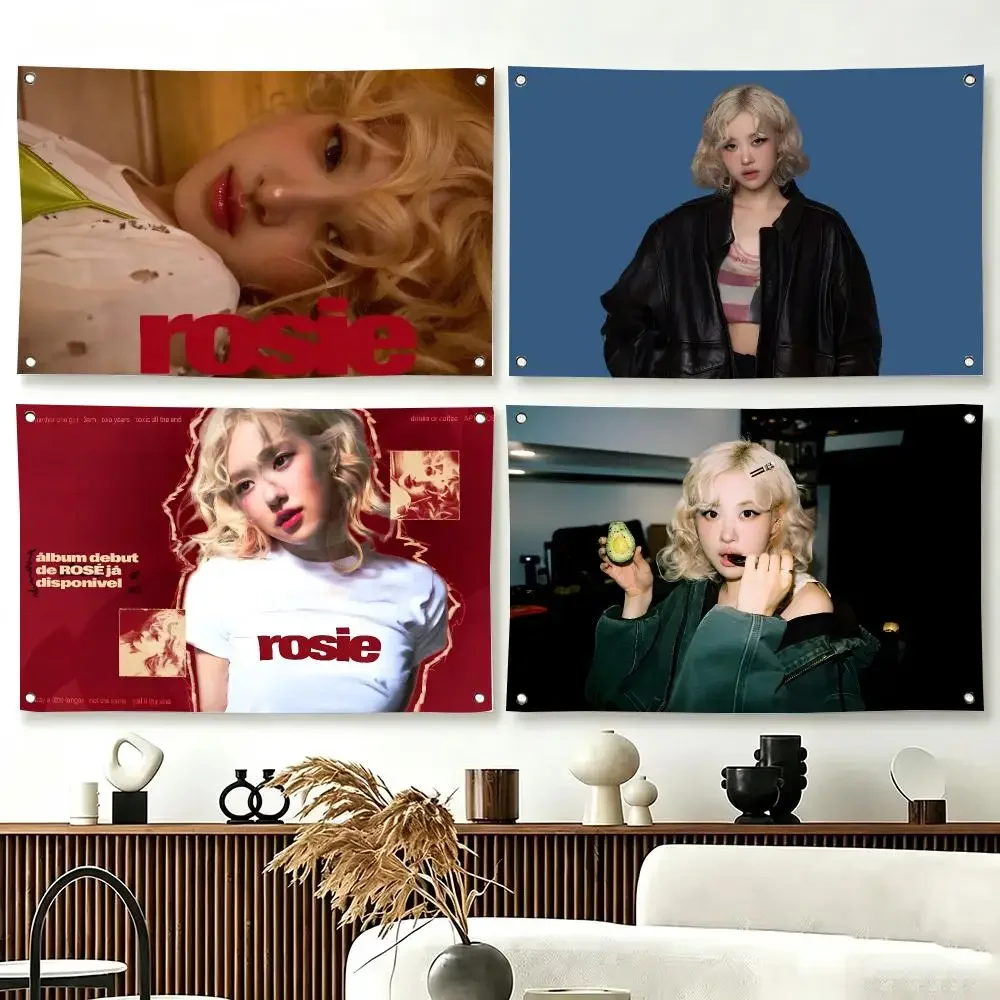 Kpop idol ROSIE Album Flags  For Living Room Home Dorm Decor Wall Outdoor Camping Party Banner Gifts
