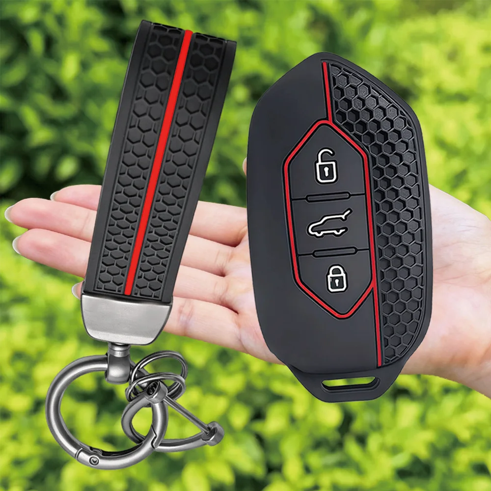 For Kia Picanto Sorento MQ4 Carnival KA4 Morning K5 Carens EV9 Seltos Togg T10X Silicone Car Key Fob Cover Scratchproof Fob Case
