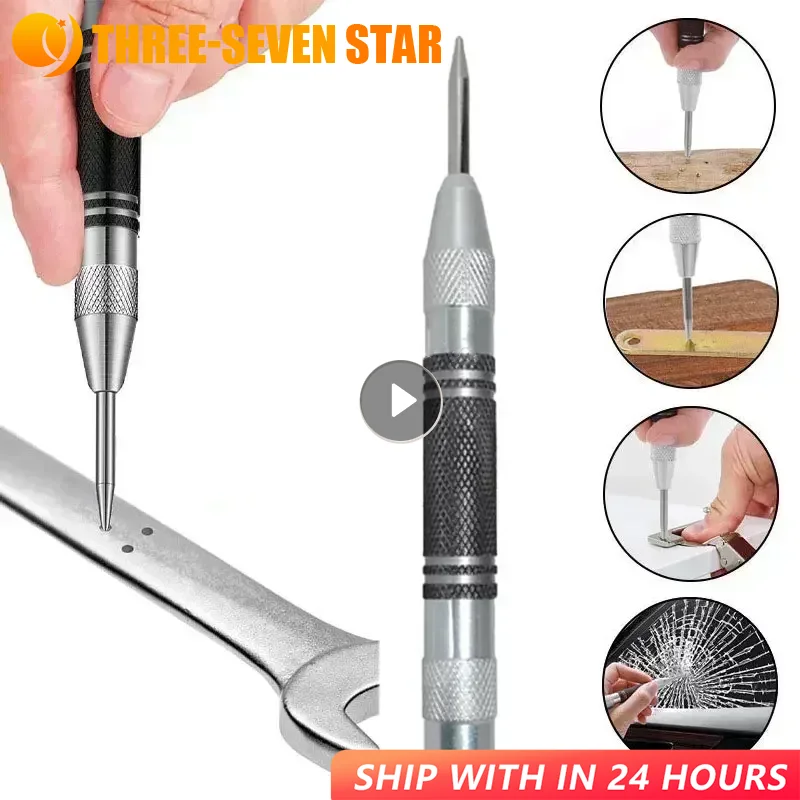 

Super Strong Automatic Center Punch Kerner Positioning Spring Loaded Adjustable Marker Wood Glass Press Dent Metal Drill