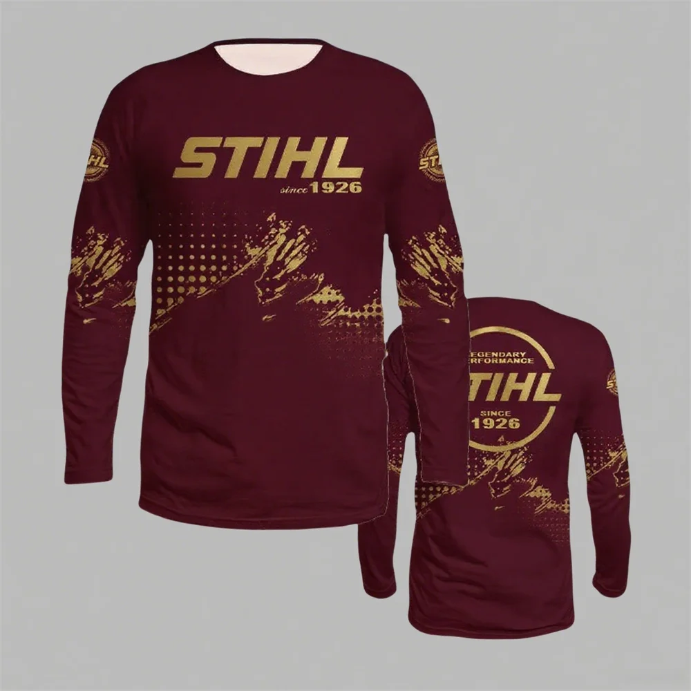 الرجال النساء الخريف الشتاء طويلة الأكمام تي شيرت الرياضة في الهواء الطلق الدراجات الملابس على الطرق الوعرة الرجال دراجة نارية y2k قميص ملابس للرجال #5