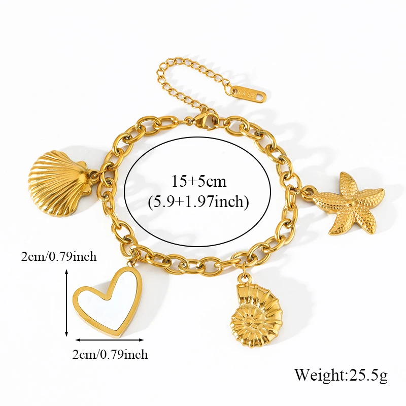 GANPUP 316L Edelstahl Metall Goldfarben Mondperlen Armband Armreif Textur-Schmuck Trendige Handgelenkskette für Frauen Neues Geschenk – Detail 17