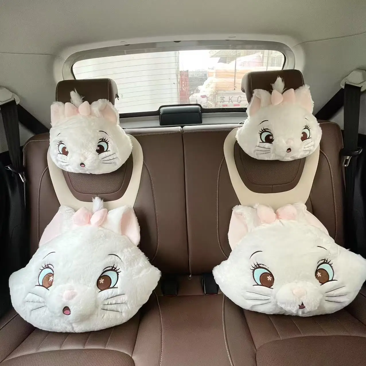 

Disney Marie Cat Plush Toy Marie Cat Car pillow Stuffed Animal White Cat Plushies Comfortable Back Cushion Sofa Bed Gifts