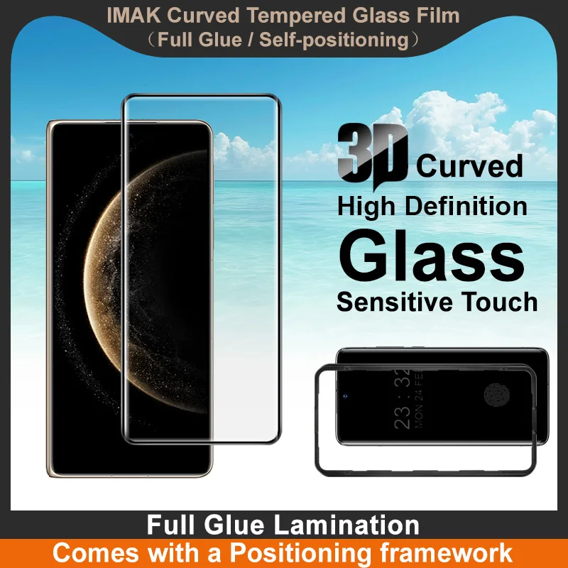 

IMAK Tempered Glass for Huawei Mate X6 X5 X3 MateX6 3D Curved Full Glue Screen Protector Film With Tool
