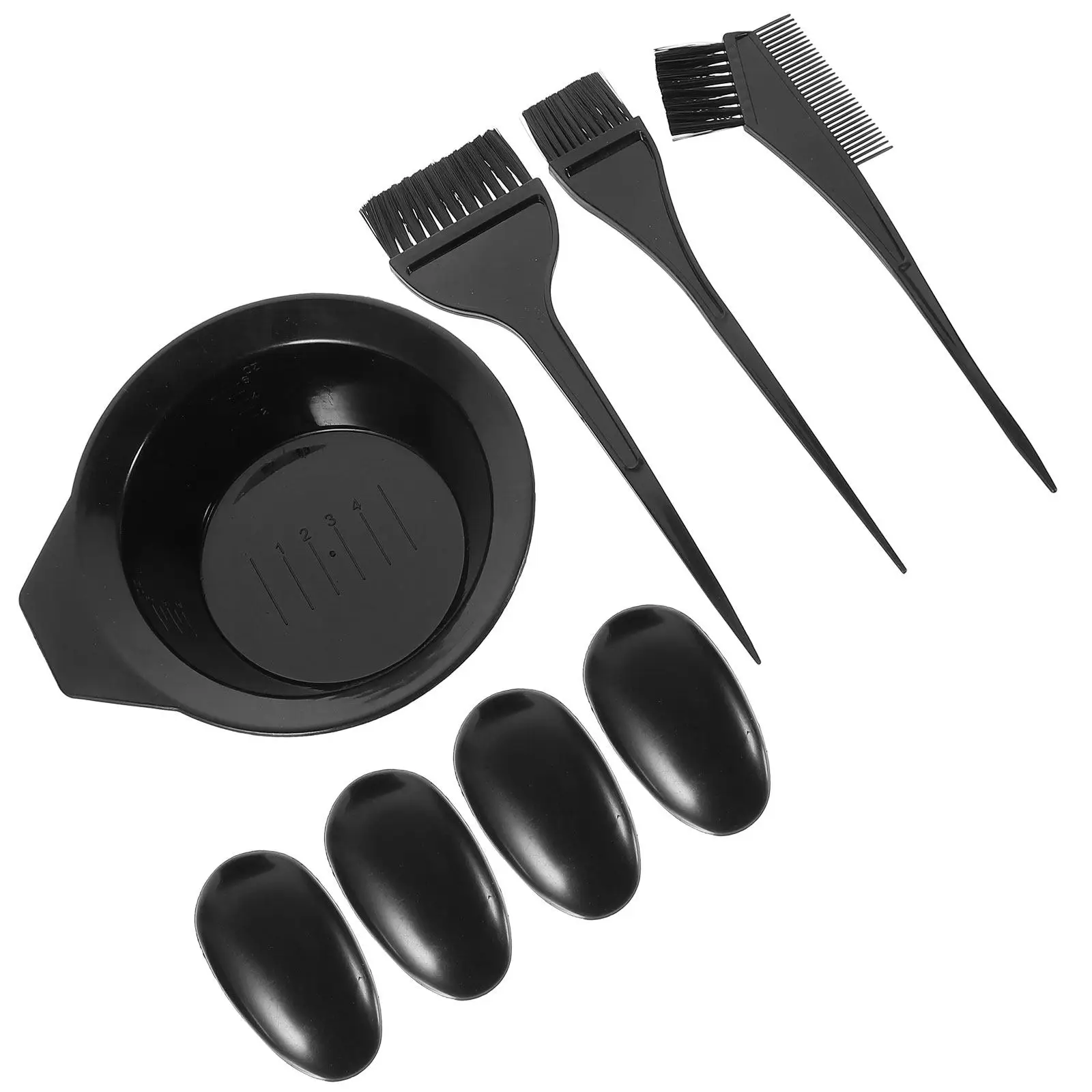 1Set Premium Hair Coloring Tools Set with Ergonomic Brushes Non Scratch Comb Dye Mixing Bowl for Home Salon Hair Treatment