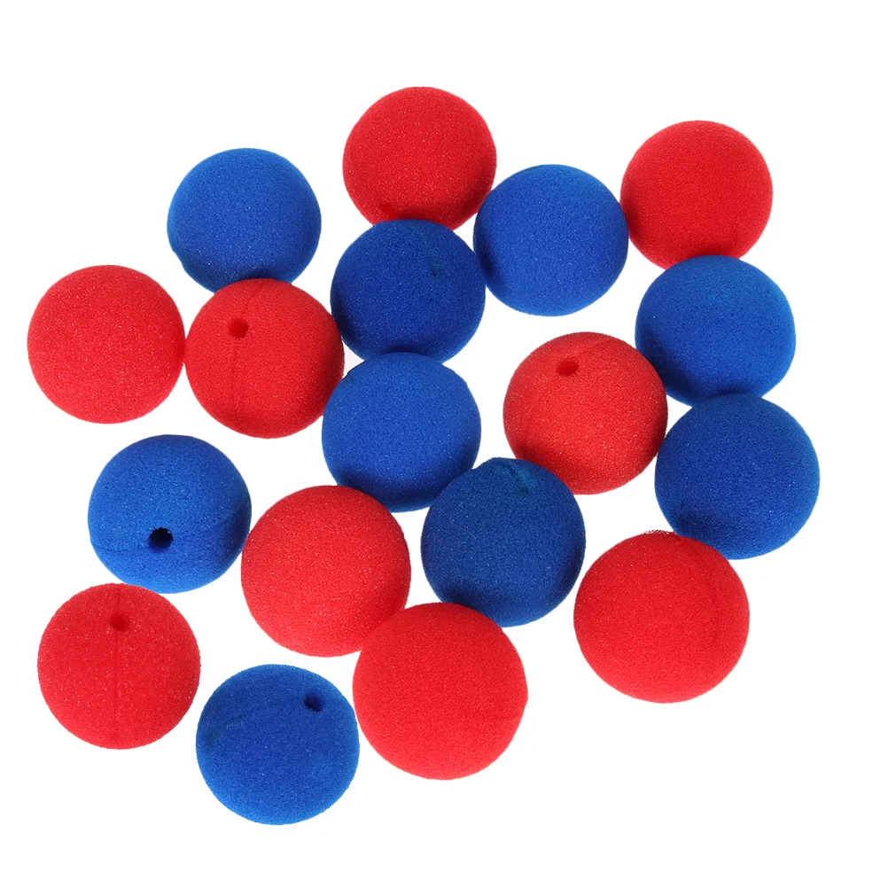 20 Pcs Halloween Decor Sponge Clown Nose Performance Prop Costume Mini Red Party Men's