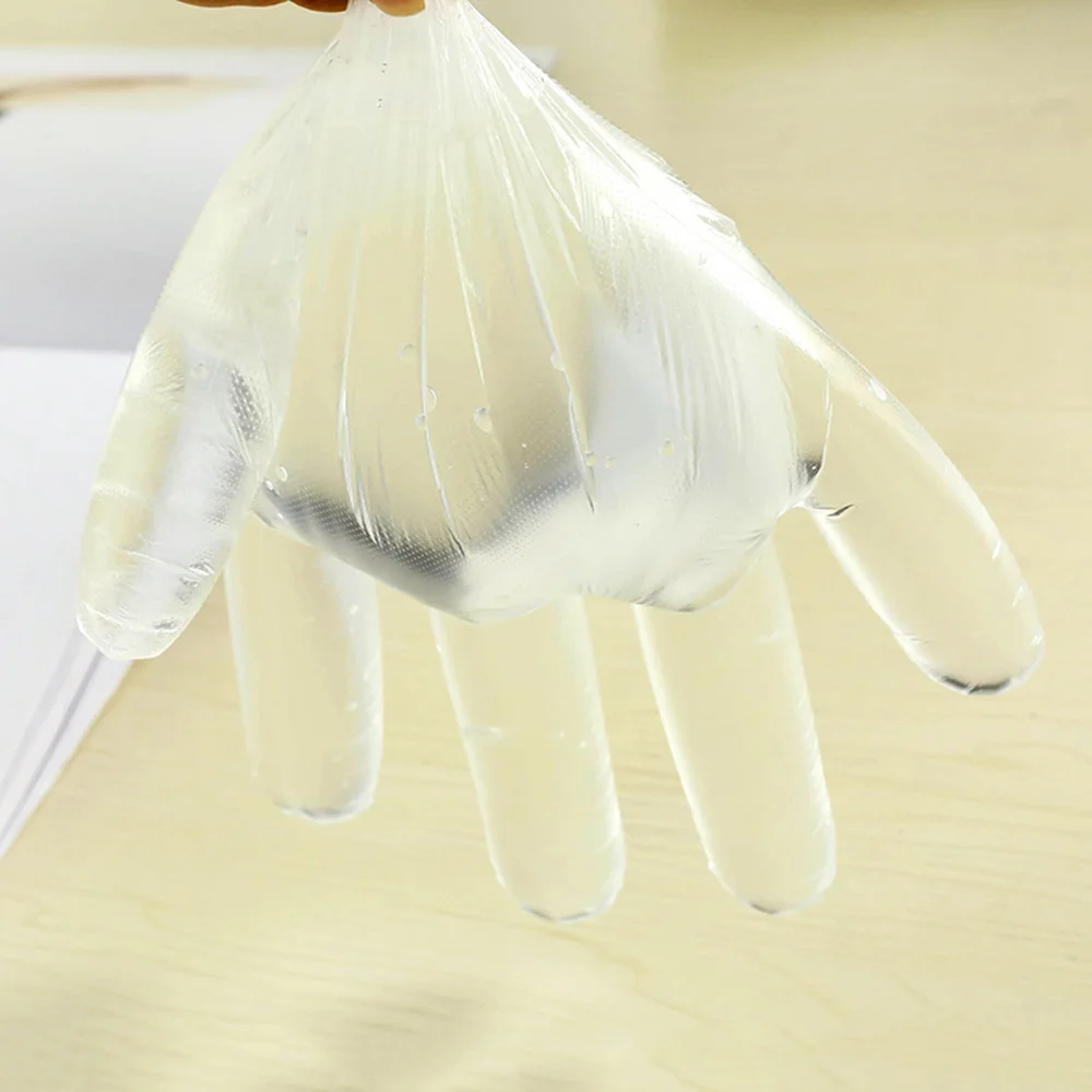 Disposable Gloves 100PCS Disposable Plastic Gloves Food Grade Household Products Transparent Disposable Gloves Kitchen strong