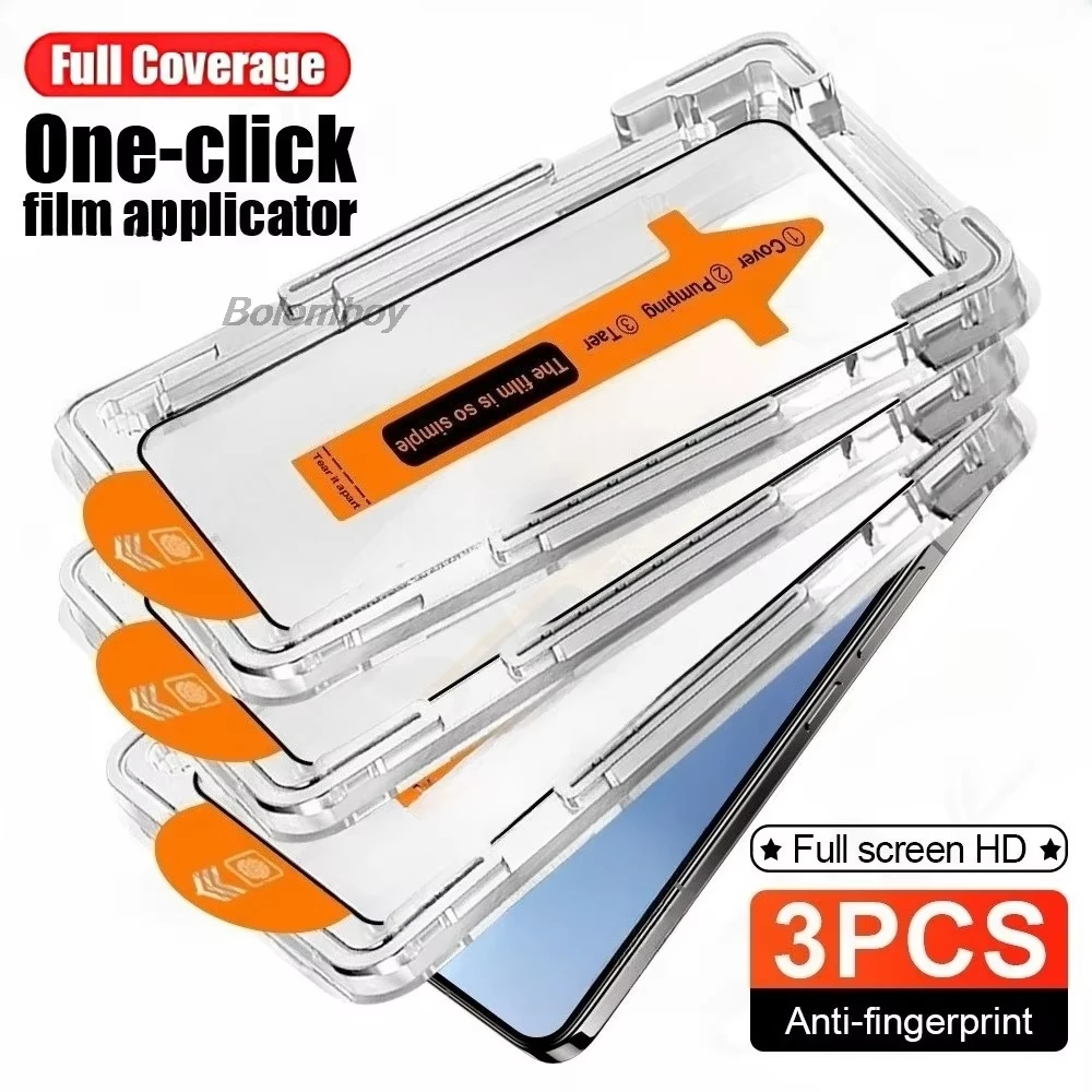 

1-3PCS Easy Install Tempered Glass Screen Protector For Poco X7 Pro F7 M7 Pro M6 M5S M4 M2 X6 5G X5 X4 X3 NFC F6 F5 F3 C75 C65