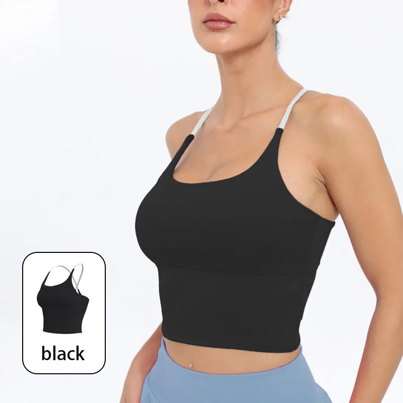 Damen 'Naked-Feel' Hochelastischer Sommer-Sport-BH - Lauf-Top Yoga & Fitness Camisole – Detail 6