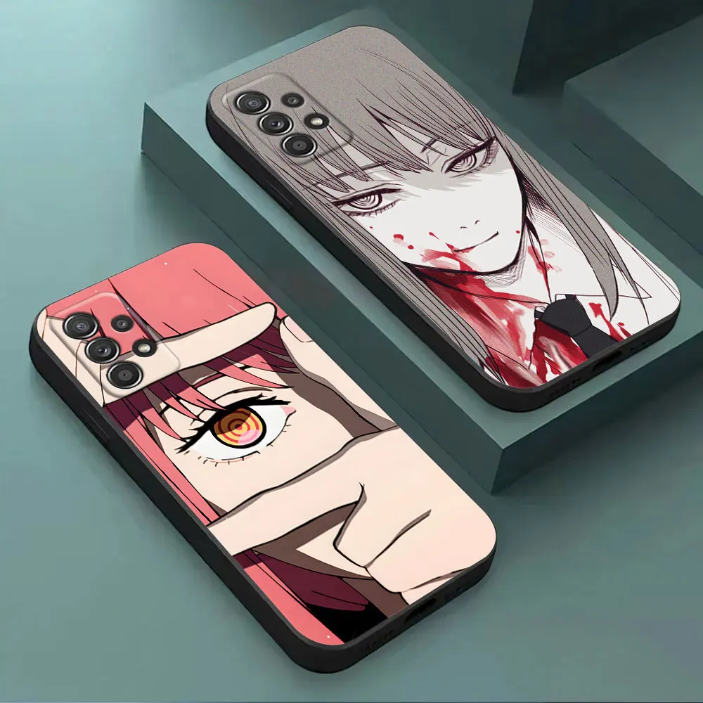 

Chainsaw Man Power Makima Anime Phone Case For Samsung Galaxy A15 A25 A24 A23 A22 A21S A20s A13 A05S A04 A03 A02 A14 Black Cover