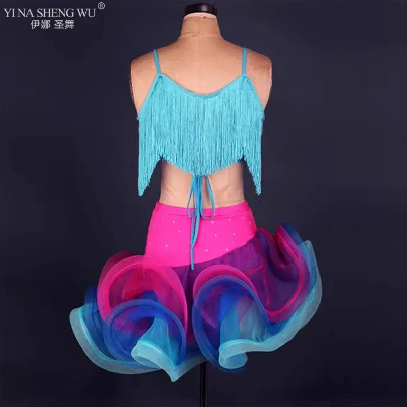 Vêtements de danse jazz pour filles, robe de Rhmoderne à paillettes latines pour enfants, robe de phtaltutu pour enfants, vêtements de fête