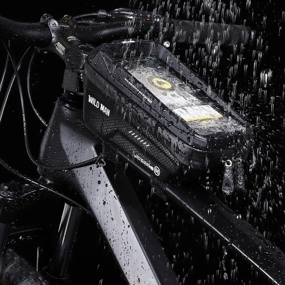 

Practical Waterproof Bike Frame Bag Sensitive Touch Shockproof TPU Cycling Front Bag for Mountain Bike