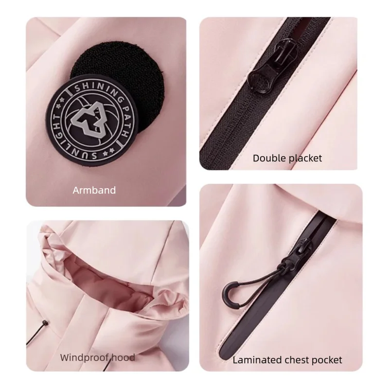 YESUNION 3 in 1 スノーマウンテンダウンジャケット レディース 冬用コート 防風 ウィンドブレーカー キャンプ サイクリング トレッキング アウトドアジャケット