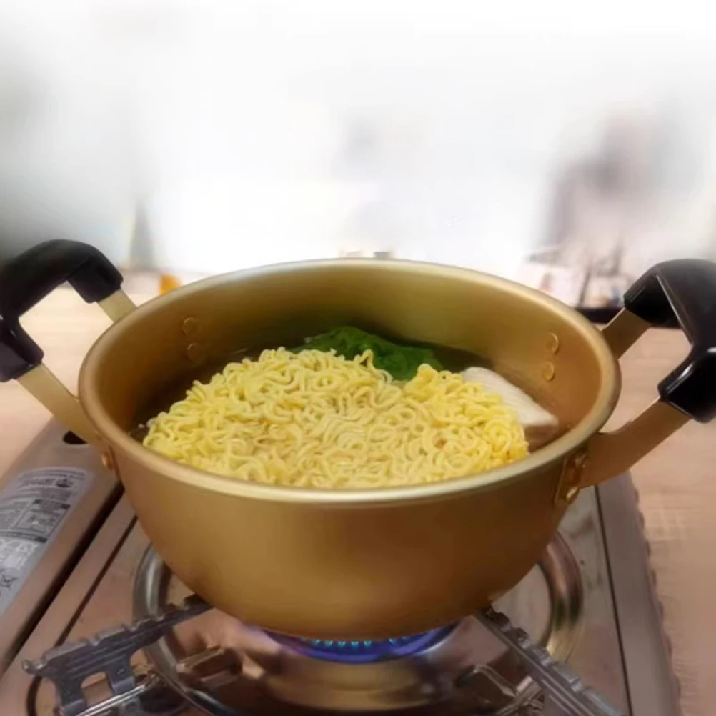 

1 set 1 Set Kitchen Stockpot Lidded Soup Pot Noodle Cooking Stew Milk Boiling Aluminum Alloy Pot For Home Restaurant Use