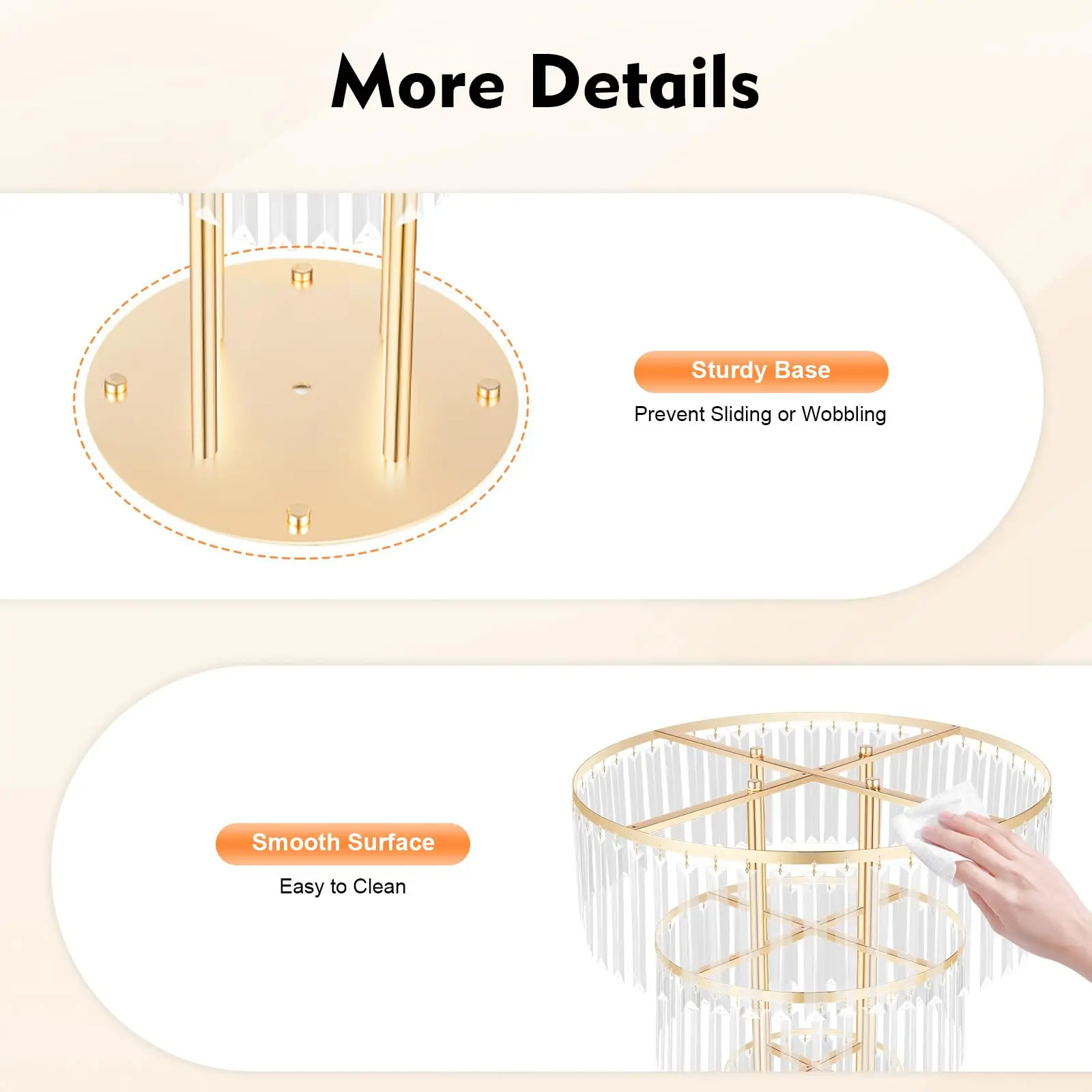 Centros de mesa de vasos de ouro para mesas, suporte de flores de cristal de vasos altos de 4 camadas, suporte redondo de peça central de flores para mesas de recepção