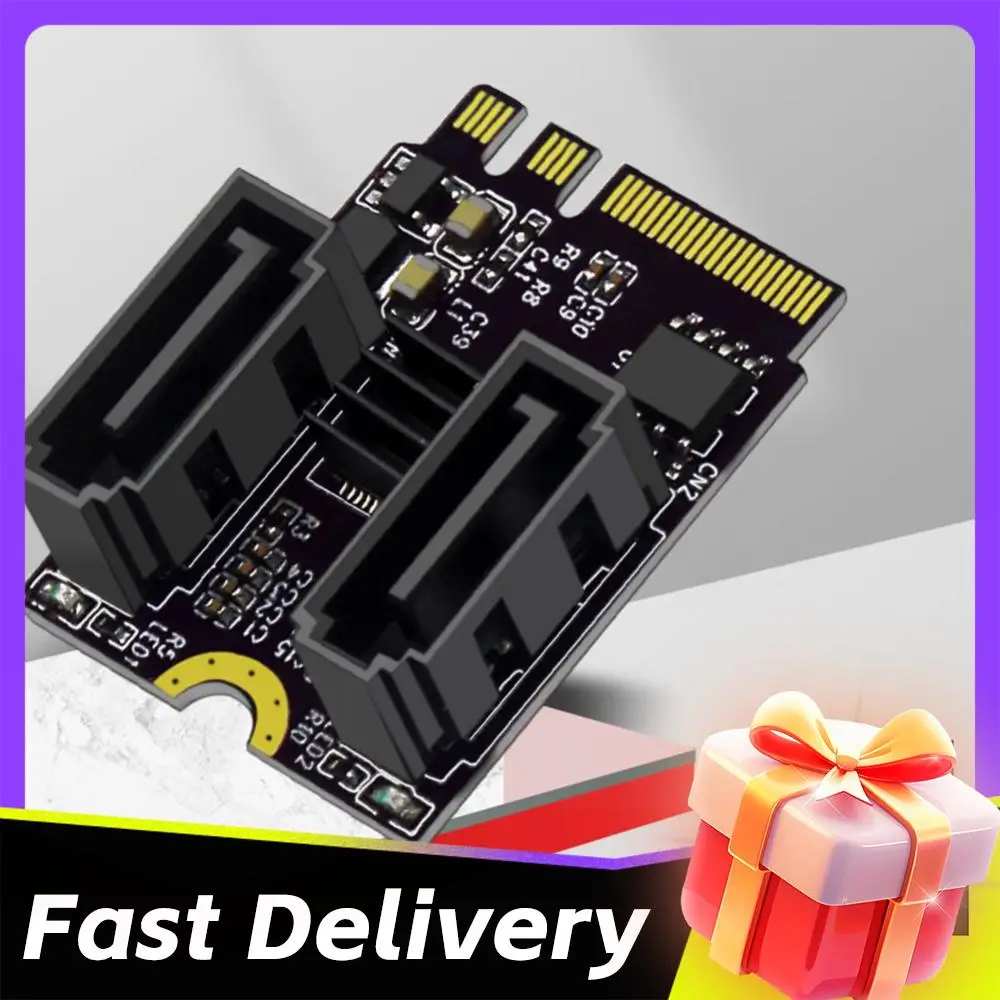 M2 To SATA3.0 Expansion Card PCI-E3.0 KEY A + E WIFI M.2 To SATA Converter Card for NVR/DVR Systems/Industrial Control Machine