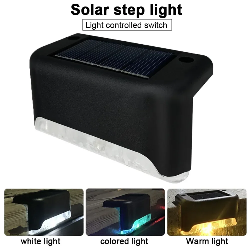 4 pcs LED solar deck light 3W IP65 Waterproof outdoor step lamp courtyard passages induction light for Garden Pathway Stairs