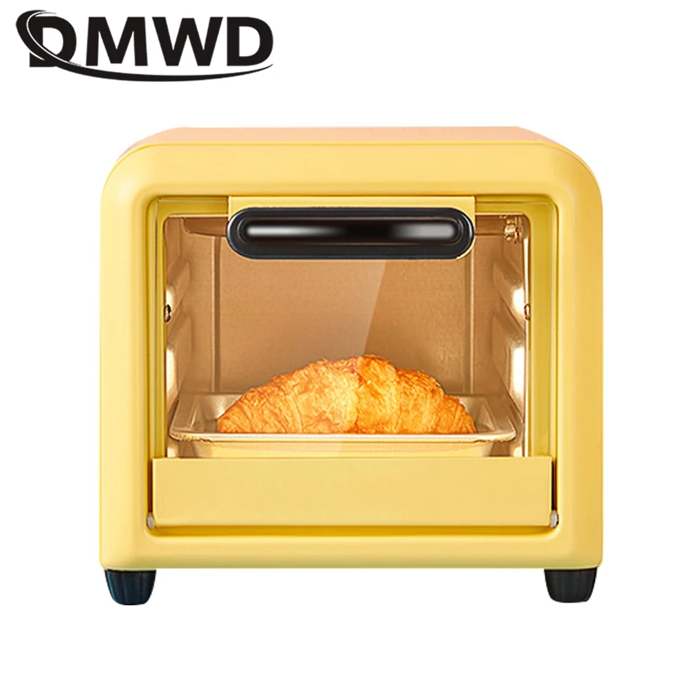 DMWD Household 5L Electric Oven Mini Baking Tool Bread Toaster Dessert Cake Pizza Maker 2 Layers Breakfast Machine BBQ Roaster