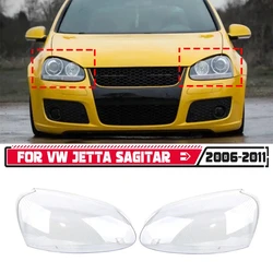 Car Headlight Lens Cover For VW Jetta (Sagitar) 2006 2007 2008 2009 2010 2011 Transparent Housing Front Headlights Lens Shell
