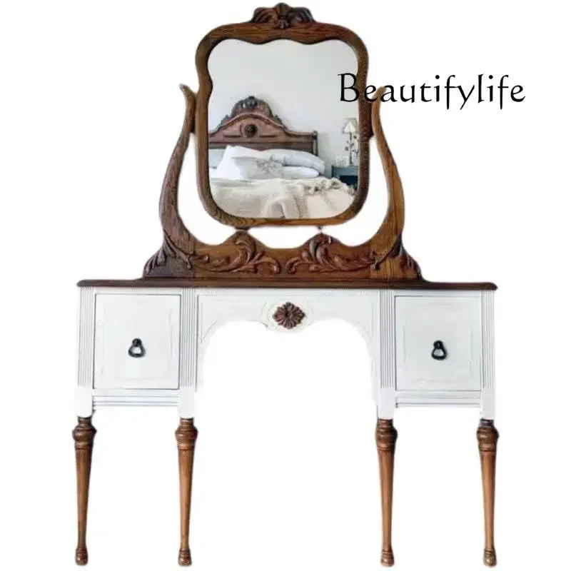 

W French Retro Solid Wood Dressing Table/American Country Bedroom Dressing Table/dressing Table/dressing Table/writing Table