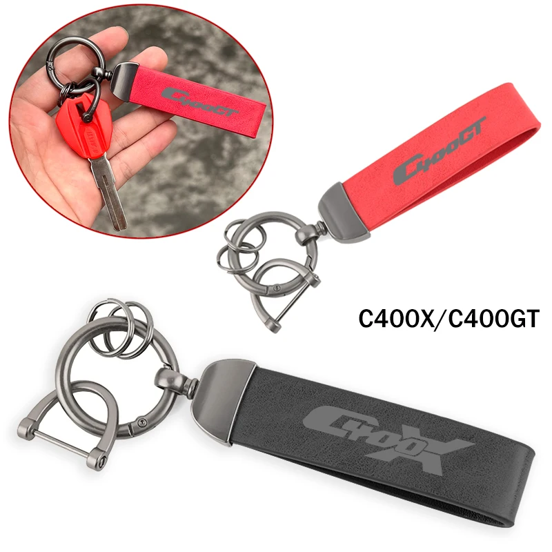 

For BMW C400X C400GT C400 X GT C 400X 400GT C 400 GT/X Motorcycle Accessories High-Grade leather Rope Keychain Keyring key ring