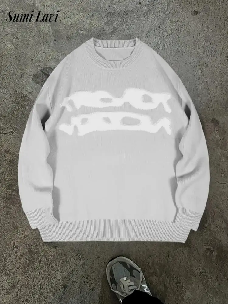 

Fashionable Crew Neck Knit Pullovers Mens Sweater Autumn Winter New Casual Loose Long Sleeve Sweaters Men Leisure Jumpers