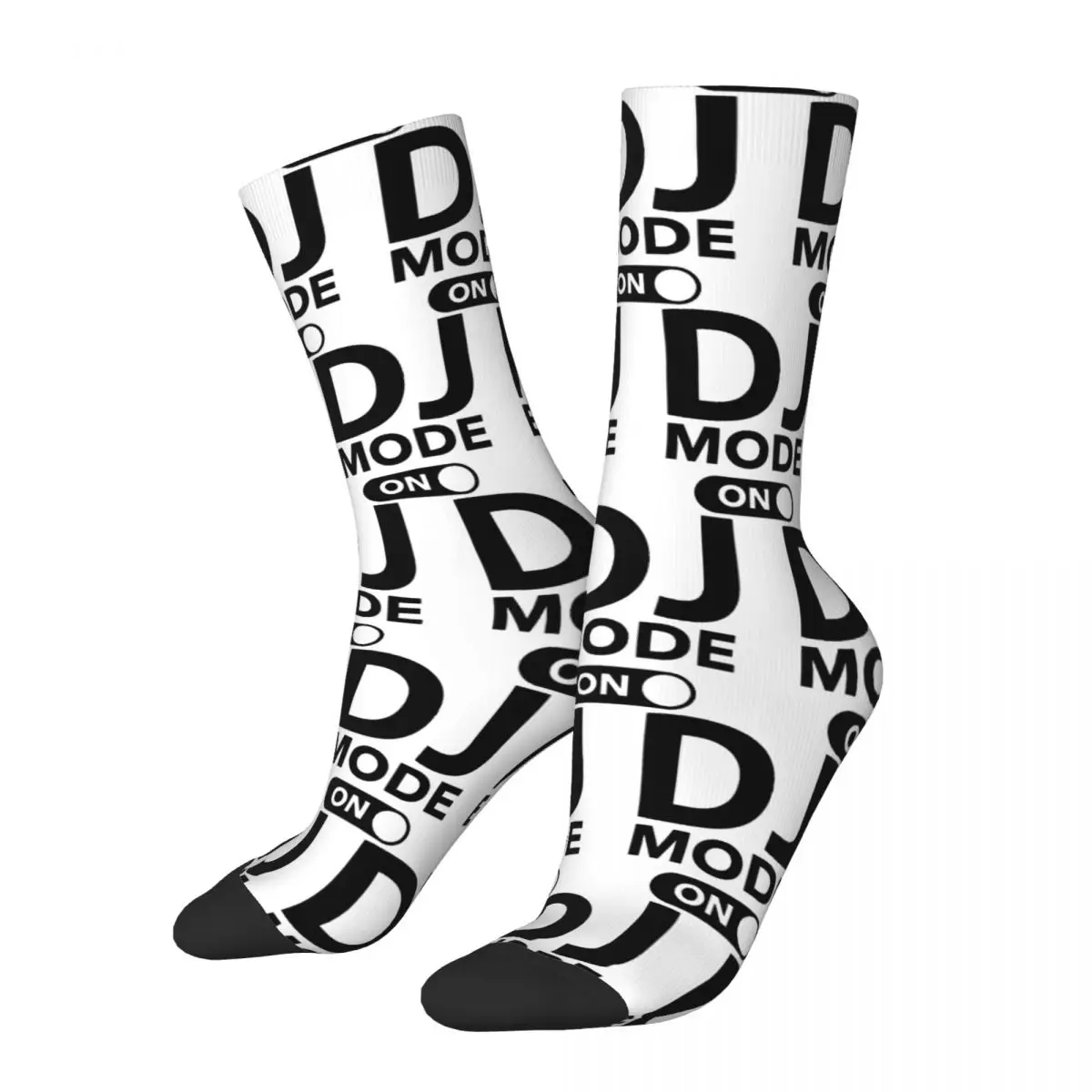 

DJ Mode ON Disc Music Socks All Season Long Socks Accessories for Man's Woman's Gifts